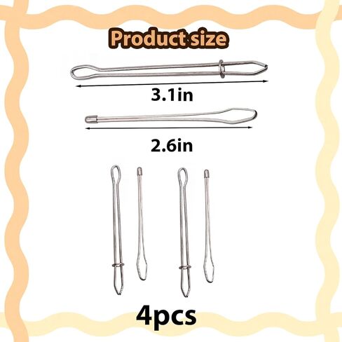 4Pcs Drawstring Threader, Adjustable Sewing Supplies Sewing Tools, Easy Rope Stringing Clips, Hoodie Pants Tools in Saudi Arabia