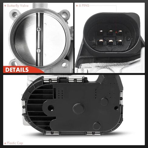 A-Premium Electronic Throttle Body with TPS Sensor Compatible with Volkswagen Touareg 2004-2009 & Audi A4 A6 2006-2008, Allroad Quattro, R8 S4 S6 S8, 2.7L 3.2L 4.2L 5.2L, Replace# 078133062 in Saudi Arabia