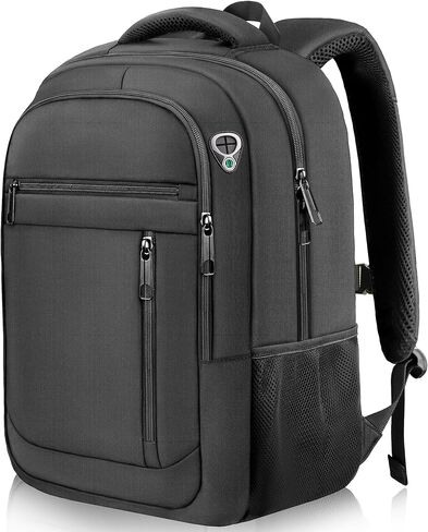 Travel Backpack for Men, 40L Business Laptop Backpack with 17.3 Inch Laptop Compartment, Lightweight Daypack for Flight, Durable Water Resistant Bookbag, Hiking, Work Backpack, Black in Saudi Arabia