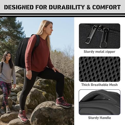 Travel Backpack for Men, 40L Business Laptop Backpack with 17.3 Inch Laptop Compartment, Lightweight Daypack for Flight, Durable Water Resistant Bookbag, Hiking, Work Backpack, Black in Saudi Arabia