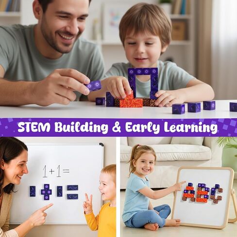 3 otters 32PCS Magnetic Building Blocks Portal Travel Set, STEM Magnet Cubes Construction Toys with Metal Box for Kids, Sensory Gifts for Toddler Boys & Girls Christmas Birthday in Saudi Arabia