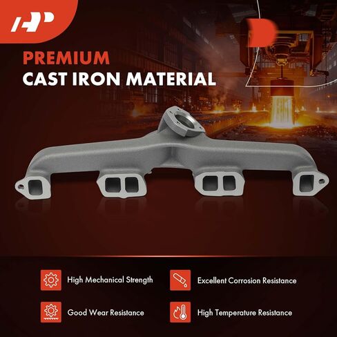 A-Premium Exhaust Manifold Compatible with Chevrolet C10/C20/C301975-1976, K10 1975-1976, K20 1975-1976, K20 Panel 1967, C10 C20 C30 K10 K20 K30 Pickup 1965-1974, C10 C20 C30 Panel in Saudi Arabia
