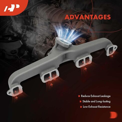 A-Premium Exhaust Manifold Compatible with Chevrolet C10/C20/C301975-1976, K10 1975-1976, K20 1975-1976, K20 Panel 1967, C10 C20 C30 K10 K20 K30 Pickup 1965-1974, C10 C20 C30 Panel in Saudi Arabia