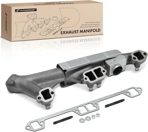A-Premium Right Side Exhaust Manifold Kit W/Gaskets, Nuts & Washers [5.9L] Compatible with Jeep SJ Series Grand Wagoneer 1987-1991, J10 1987-1988, J20 1987-1988 in Saudi Arabia