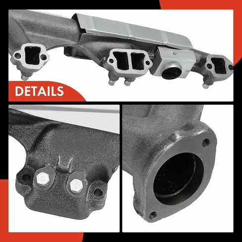 A-Premium Right Side Exhaust Manifold Kit W/Gaskets, Nuts & Washers [5.9L] Compatible with Jeep SJ Series Grand Wagoneer 1987-1991, J10 1987-1988, J20 1987-1988 in Saudi Arabia
