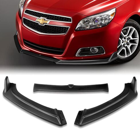 Q1-TECH, 9-Piece Front Bumper Lip Kit & Side Skirt Extensions Diffuser Set Compatible with Chevrolet Malibu 2013-2018, Front Bumper Lip Spoiler Air Chin Body Splitter ABS (Matt Black) in Saudi Arabia