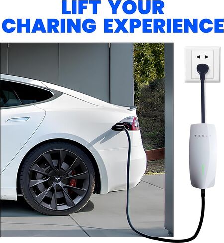 car&smo Tesla محول شاحن NEMA 5-15 Plug، 120V 12A AC موصل شحن متوافق مع Tesla Gen 2 & Gen 3 موصل الهاتف المحمول، IP55 مقاوم للماء ETL معتمد في الهواء الطلق محول الطاقة in Kuwait