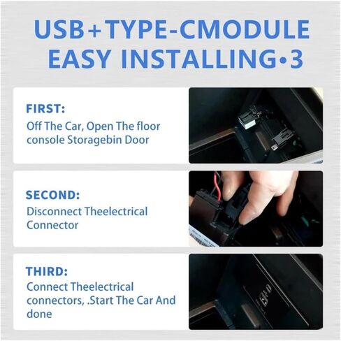 QM82 قطع غيار سيارة وحدة USB ميناء شحن سريع تكامل الوسائط المتعددة ل F-150 F-250 F-350 F-450 HC3Z-19A387-B in Saudi Arabia