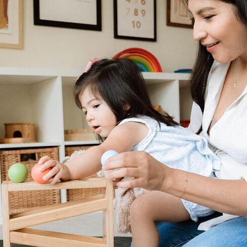 Montessori Ball Tracker Wooden Ball Drop - Wood Toys for 3 Year Old - Educational Toy for Baby and Toddler - Ball Ramp Maze Run Track - Baby Ball Drop Toy - First Birthday Gift 18 Months in Kuwait