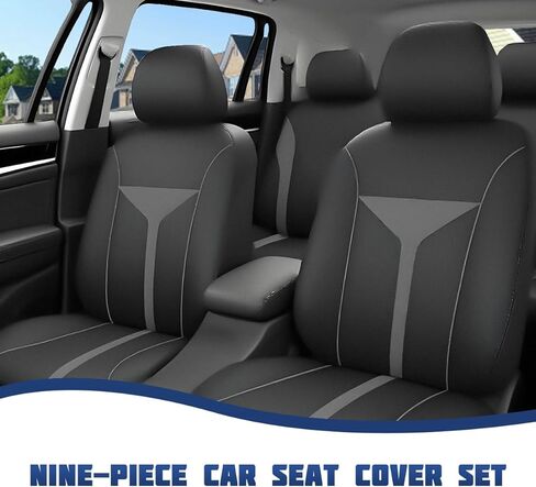 Car Seat Covers Full Set, Breathable Washable Vehicle Front & Rear Seat Cover with Zipper for Dogs & Kids, Automotive Interior Chair Protecter, Universal for SUV Sedan Truck (Red) in Saudi Arabia