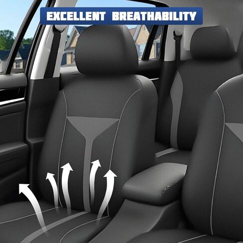 Car Seat Covers Full Set, Breathable Washable Vehicle Front & Rear Seat Cover with Zipper for Dogs & Kids, Automotive Interior Chair Protecter, Universal for SUV Sedan Truck (Red) in Saudi Arabia
