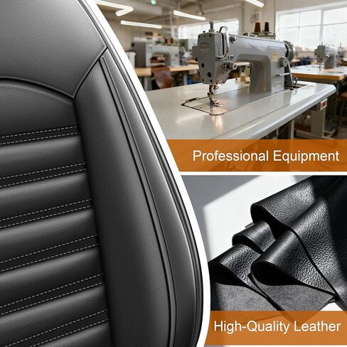 Seat Covers Fit for Ford F150 : 2009-2024 2025 2026 - F250/F350/F450 2017-2025 2026 Truck Full Set Car Seat Covers Pick-up Faux Leather Seat Cover(Black & Grey, 5 Seats) in Saudi Arabia