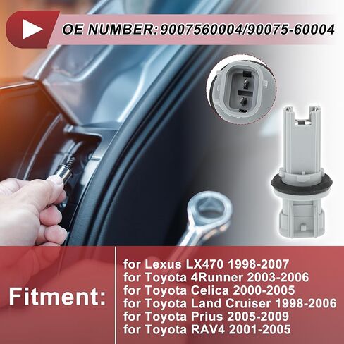 1 قطعة بدوره مصباح إشارة المقبس ل كزس LX470 1998-2007 No.9007560004/90075-60004 المصباح الكهربي موصل 2 دبوس in Saudi Arabia