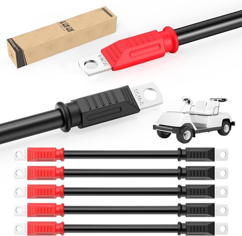 10L0L Golf Cart Battery Cables – 14" Long 4 Gauge Cables for 36V Yamaha Electric and Club Car DS Golf Carts 36V 48V in Saudi Arabia