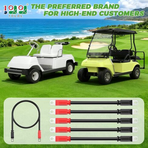 10L0L Golf Cart Battery Cables – 14" Long 4 Gauge Cables for 36V Yamaha Electric and Club Car DS Golf Carts 36V 48V in Saudi Arabia