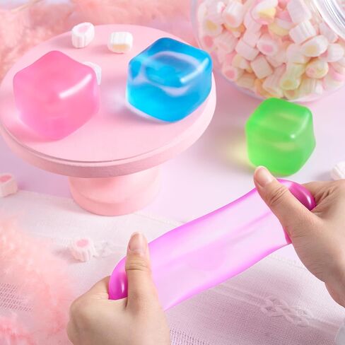 JOYIN 4 عبوات من مكعبات الضغط، 2 بوصة لعبة تململ مكعب عالية الكثافة، تخفيف التوتر مع ألعاب إسفنجية حسية بطيئة الارتفاع للأطفال البالغين، هدايا عيد الميلاد، هدايا الحفلات، جوائز الفصول الدراسية للأولاد والبنات in Saudi Arabia