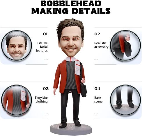 Customized Female Doctor Bobblehead Figure, Personalized Wearing A White Coat and Funny Bobblehead, Fully Hand-Made According to The Photo, A Unique Gift for Doctors in Saudi Arabia