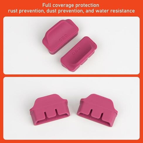 2Pcs OBD Port Lid, Vehicle OBD Port Waterproof and Dustproof Silicone Protector Cover, Automotive Interior Socket Cover Accessories, Universal Fit (Red) in Saudi Arabia