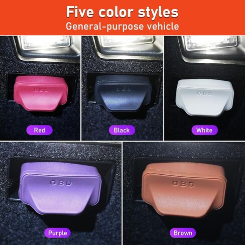 2Pcs OBD Port Lid, Vehicle OBD Port Waterproof and Dustproof Silicone Protector Cover, Automotive Interior Socket Cover Accessories, Universal Fit (Red) in Saudi Arabia