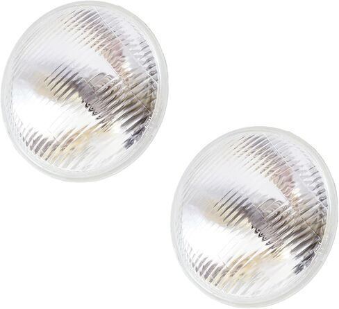 2 Pack 7 inch Halogen H4 Headlight 12V 60/55W Clear Glass Round Lens Housing Low High Beam Retro Vintage 7" Conversion Classic Look Pair Kit in Saudi Arabia