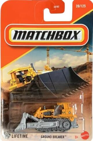 Matchbox Ground Breaker Diecast Car, Yellow/Orange, 1:64 Scale, 20/125 in Saudi Arabia