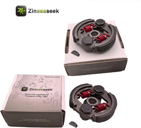 قابض شديد التحمل مع زنبركين لـ 43cc 47cc 49cc 2 السكتة الدماغية 50cc 63cc 70cc محرك صغير 4 أشواط، محرك جزازة العشب، دراجة الجيب، دراجة ميني موتو للأطفال، دراجة ATV رباعية العجلات (جلد أحمر، محزز) in Saudi Arabia
