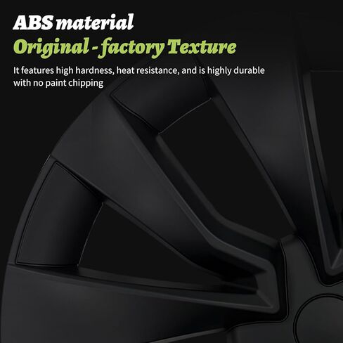 4Pcs Wheel Cover 19 inch for Tesla Model 3 Highland 2023 2024 2025 Hubcaps Matte Black Wheel Covers Rim Hubcap Protectors Wheel Hub Caps for Model 3 Highland ABS Accessories (Turbine Style, 19 Inch) in Kuwait