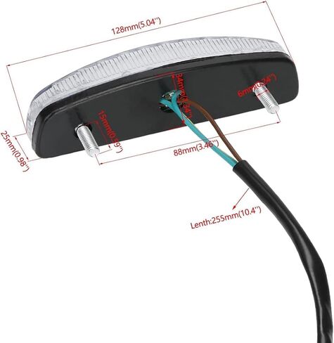 Rear Brake LED Tail Light for 50cc 70cc 90cc 110cc 125cc 150cc ATV Quad 4 Wheeler Go Kart Taotao Roketa JCL SunL Jonway, 12V 3 Wire in Saudi Arabia