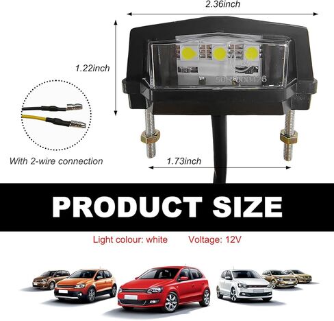 Motorcycle LED License Plate Lamp Assembly, 12V Waterproof Motorbike Bright LED Brake Running Tail Light, Universal Rear Brake Light Taillight Lamp for ATV Dirt Bike in Saudi Arabia
