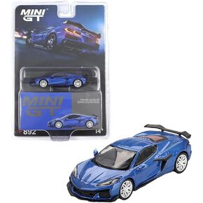 نموذج سيارة Diecast متوافق مع Mini GT 1:64 2023 Chevy Corvette Z06 Elkhart Lake أزرق معدني مع حزمة نفطة MGT00892 in Kuwait