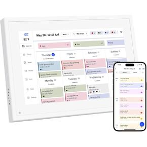 تقويم رقمي مقاس 10.1 بوصة، شاشة تفاعلية تعمل باللمس بتقنية IPS عالية الدقة، مخطط عائلي ذكي، تقويم ذكي لجدولة سلسة، إطار صورة رقمي لعرض الصور/مقاطع الفيديو in Kuwait
