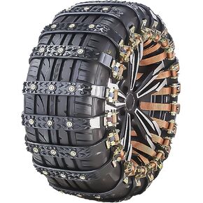 Snow Chains Tire For CR-V e:PHEV 2024 6. Generation,Portable Adjustable & Strong Grip Tire Chains with Serrated Non-Slip Design,Durable,A/Orange-10PCS in Saudi Arabia