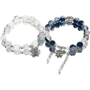 Snowflake Christmas Bracelet Beaded Bracelet Pack in Saudi Arabia