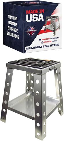 حامل الدراجة النارية Pit Posse PP145BU للدراجات الترابية للطرق الوعرة يناسب دراجة موتوكروس الصغيرة MX - متوافق مع Yamaha Honda Kawasaki سوزوكي KTM - يتضمن صينية الأدوات (أزرق) in Kuwait