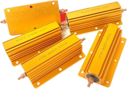 1 قطعة RX24 200 واط الألومنيوم الطاقة معدن شل حالة Wirewound المقاوم 0.1 ~ 100K 0.33 0.5 1 2 5 6 8 10 20 50 100 120 200 300 1K 5K 10K أوم (0.5R) in Saudi Arabia
