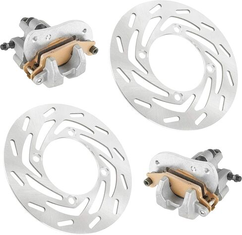 Caltric Front Left Right Brake Disc Rotor with Caliper Compatible with Yamaha Kodiak 700 YFM700K 2016-2020 in Saudi Arabia