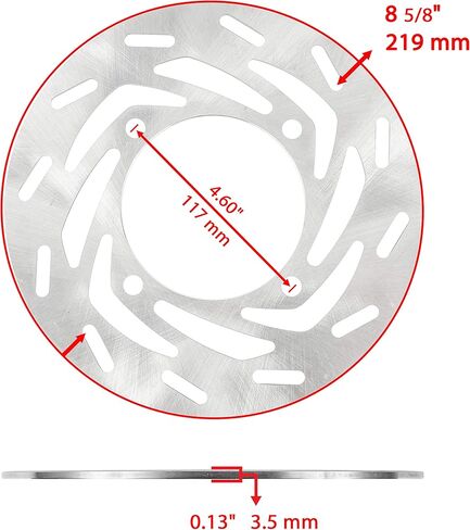 Caltric Front Left Right Brake Disc Rotor with Caliper Compatible with Yamaha Kodiak 700 YFM700K 2016-2020 in Saudi Arabia
