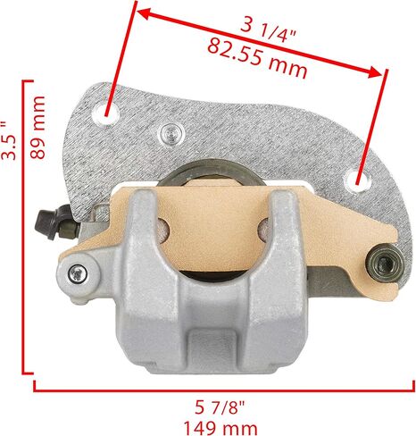 Caltric Front Left Right Brake Disc Rotor with Caliper Compatible with Yamaha Kodiak 700 YFM700K 2016-2020 in Saudi Arabia