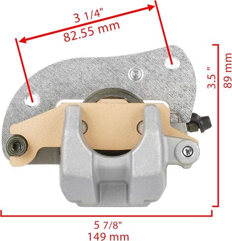 Caltric Front Left Right Brake Disc Rotor with Caliper Compatible with Yamaha Kodiak 700 YFM700K 2016-2020 in Saudi Arabia