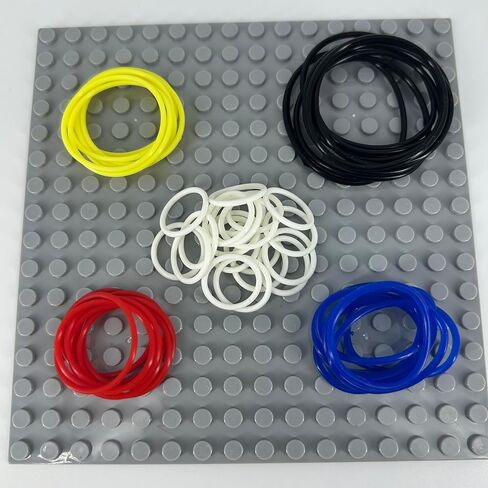 Building Block Storage Rubber Band Set(50 Pcs), 5 Colors Elastic Rubber Bands Belt Compatible with Bricks Storage, Diy Building Block Set Accessories in Saudi Arabia