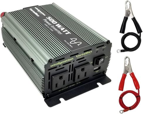 VertaMax Pure SINE Wave 3000 Watt (6000W Surge) 12V Power Inverter DC to AC Power (1/0 Cables + Remote Control Switch + ANL Fuse) - Solar, RV in Saudi Arabia