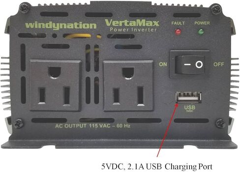 VertaMax Pure SINE Wave 3000 Watt (6000W Surge) 12V Power Inverter DC to AC Power (1/0 Cables + Remote Control Switch + ANL Fuse) - Solar, RV in Saudi Arabia