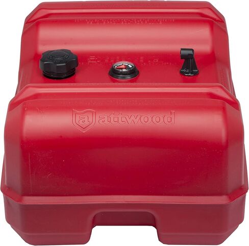 attwood 8812LP2 EPA and CARB Certified 12-Gallon Portable Marine Boat Fuel Tank, Red in Kuwait