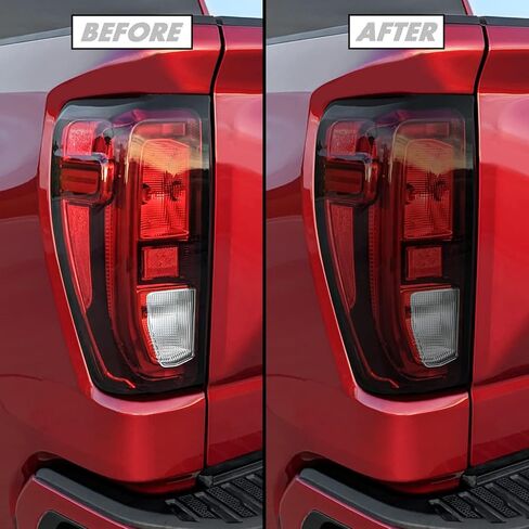 لون دخان الفينيل المقطوع مسبقًا من SlickMod لـ 2020-2023 GMC Sierra 2500HD / 3500HD علامة جانبية (20% دخان داكن، 4. علامة جانبية أمامية وخلفية) in Kuwait