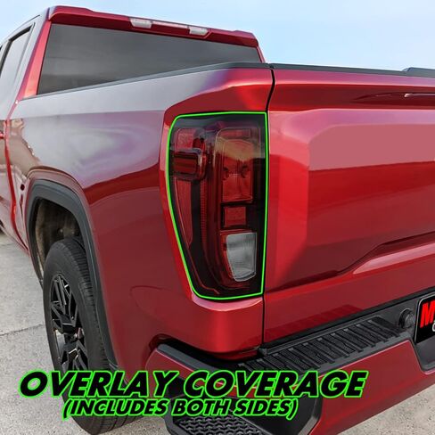 لون دخان الفينيل المقطوع مسبقًا من SlickMod لـ 2020-2023 GMC Sierra 2500HD / 3500HD علامة جانبية (20% دخان داكن، 4. علامة جانبية أمامية وخلفية) in Kuwait