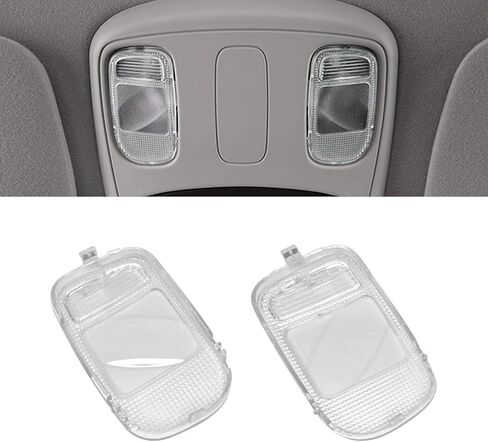 2PCS Dome Light Cover Overhead Console Dome Light, Reading Lamp Light Cover Lens Shell Compatible with Dodge Ram 1500 2500 3500 2002-2009, Truck Parts Replacement OEM#5183270AA 5183271AA in Saudi Arabia