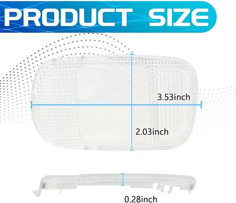 2PCS Dome Light Cover Overhead Console Dome Light, Reading Lamp Light Cover Lens Shell Compatible with Dodge Ram 1500 2500 3500 2002-2009, Truck Parts Replacement OEM#5183270AA 5183271AA in Saudi Arabia