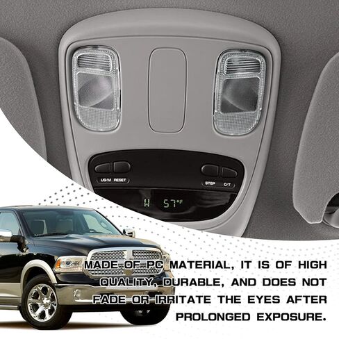 2PCS Dome Light Cover Overhead Console Dome Light, Reading Lamp Light Cover Lens Shell Compatible with Dodge Ram 1500 2500 3500 2002-2009, Truck Parts Replacement OEM#5183270AA 5183271AA in Saudi Arabia