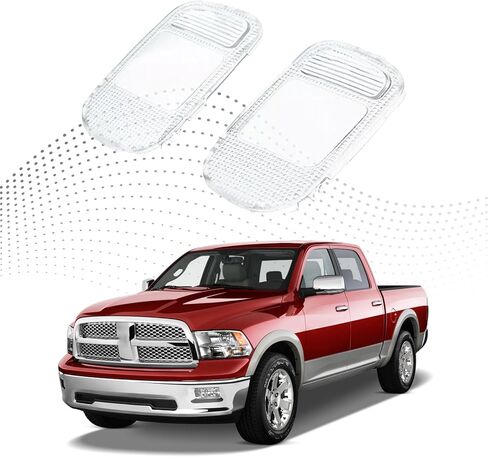 2PCS Dome Light Cover Overhead Console Dome Light, Reading Lamp Light Cover Lens Shell Compatible with Dodge Ram 1500 2500 3500 2002-2009, Truck Parts Replacement OEM#5183270AA 5183271AA in Saudi Arabia