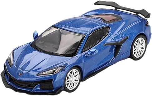 Diecast Model Car Compatible for Mini GT 1:64 2023 Chevy Corvette Z06 Elkhart Lake Blue Metallic w/Blister Pack MGT00892 in Kuwait